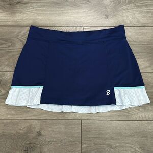 Sofibella 13” Navy Blue And White‎ Ruffle Tennis Skirt Skort Size Large